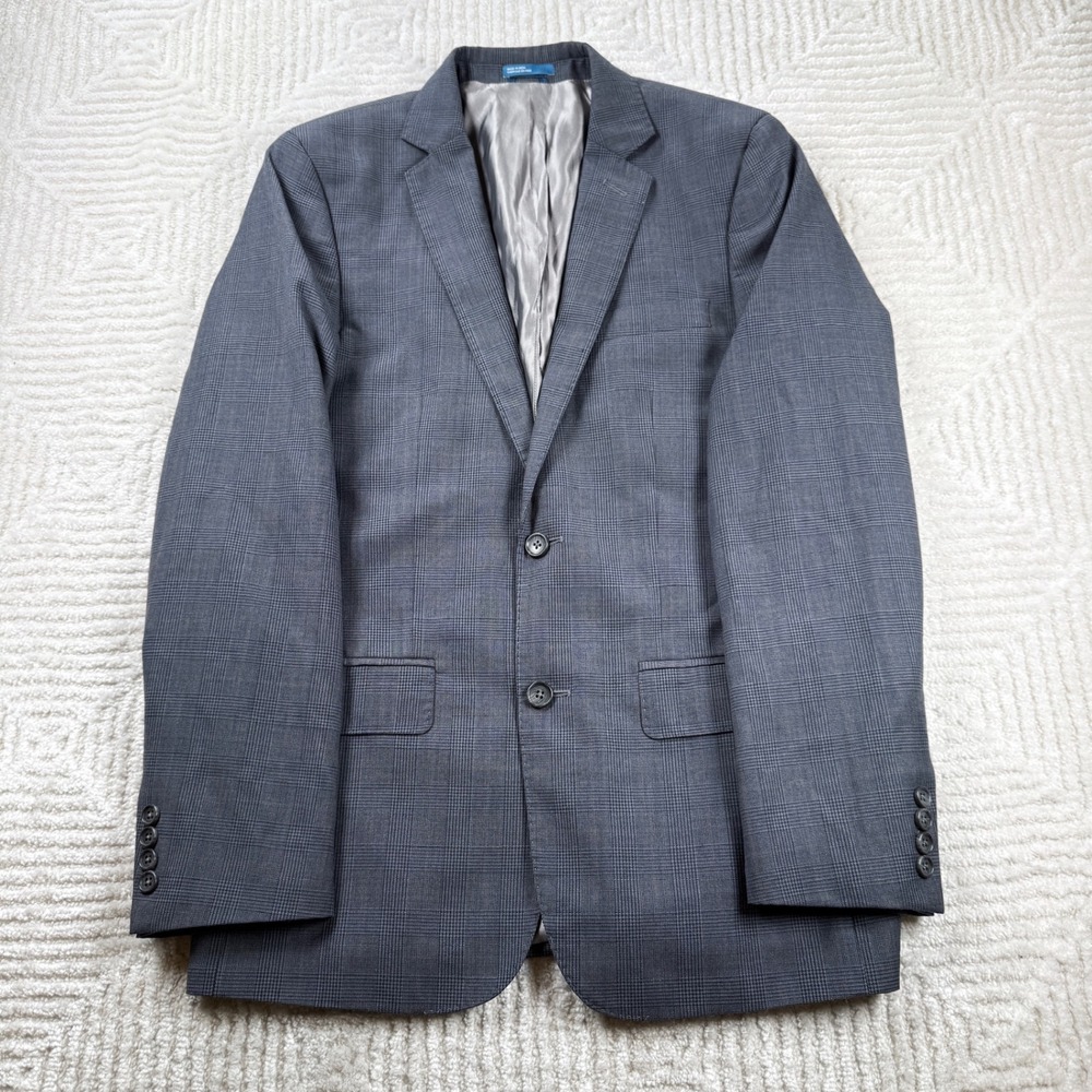 14th & Union Blazer Men's 38R Grey Wool Blend Sport Coat Work Business Smart